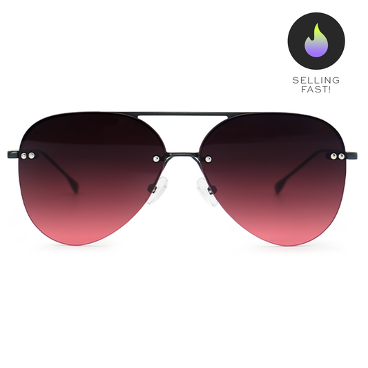 Limited Edition Megan 2 Ruby Metal Aviator Sunglasses
