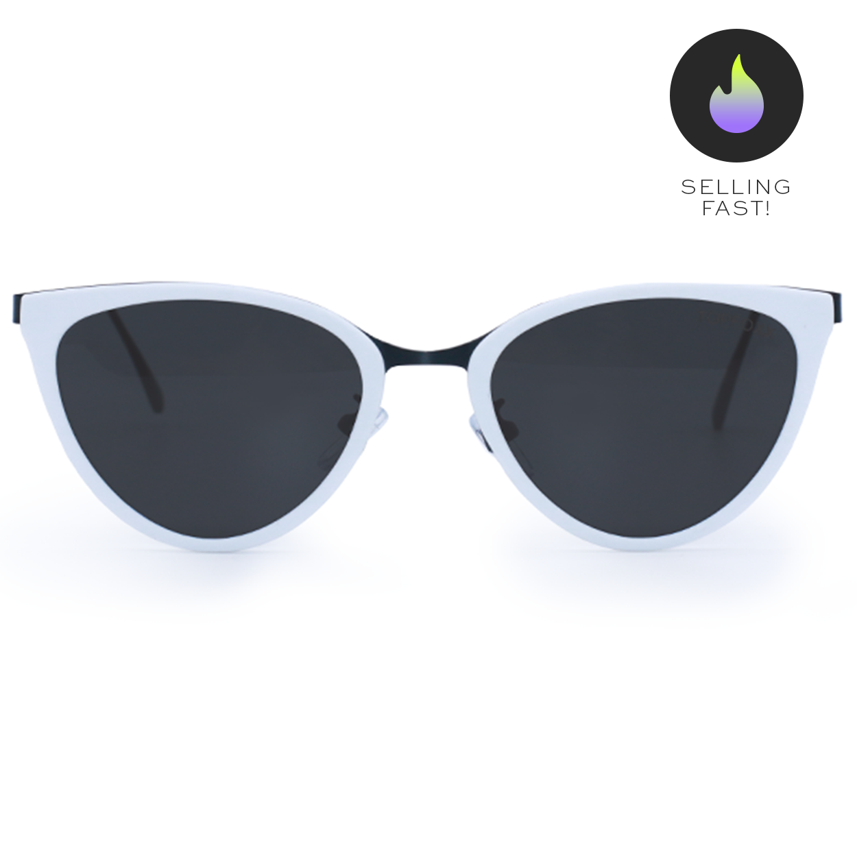 Miranda White Cat Eye Sunglasses Premium Fashion Eyewear