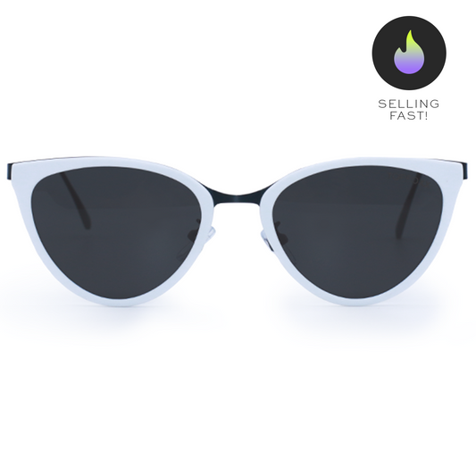 Miranda White Cat Eye Sunglasses Premium Fashion Eyewear