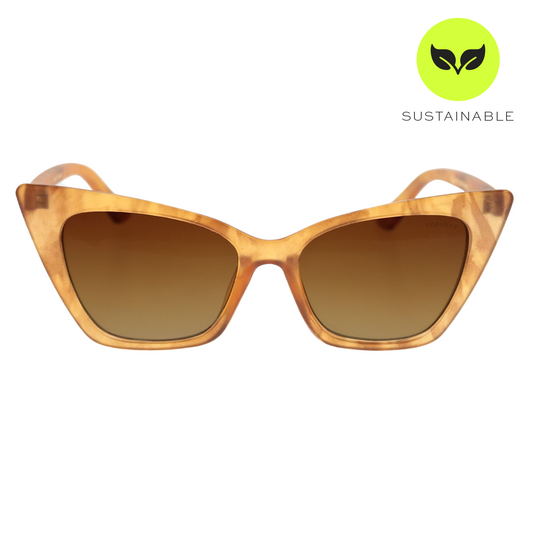 Nature Amber Fossils Cat Eye Sunglasses Gradient Lenses