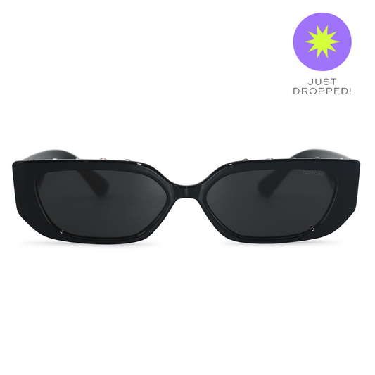 Sparkle In Your Eye Black Glasses With Crystal Rhinestones