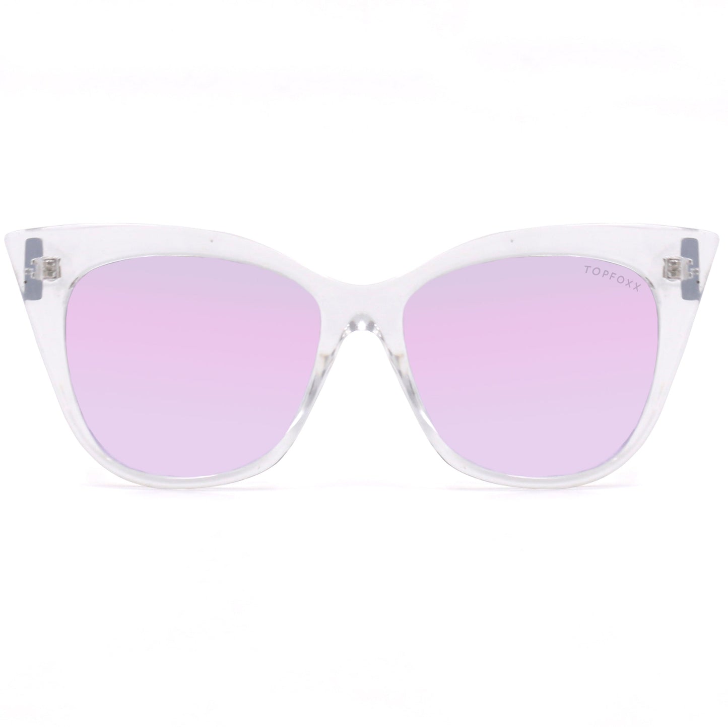 Venice Cateye Clear Purple Sunglasses Handcrafted Quality