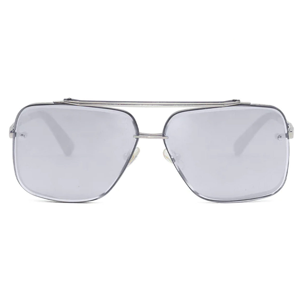 Bella Tangle Free Chrome Silver Oversized Square Aviators