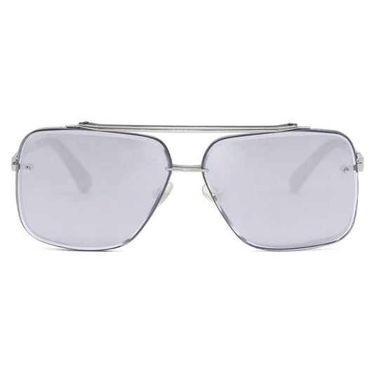 Bella Tangle Free Chrome Silver Oversized Square Aviators
