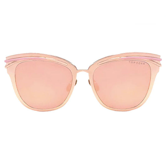 Candy Rose Gold Reflective Sunglasses For Women Celebrities