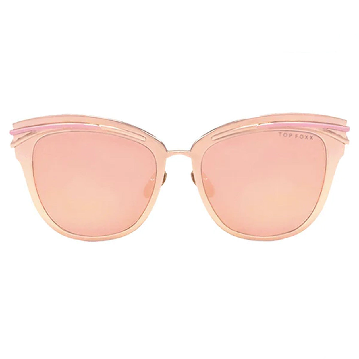Candy Polarized Rose Gold Reflective Sunglasses TopFoxx