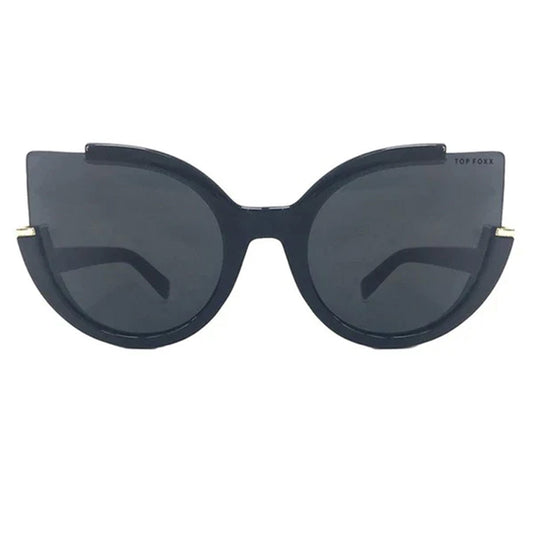 Sustainable Chloe Black Cat Eye Sunglasses With Case