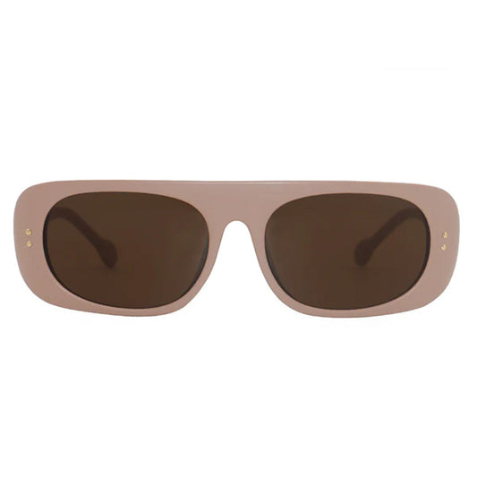 Claim It Pink Rectangular Sunglasses With UV Protection