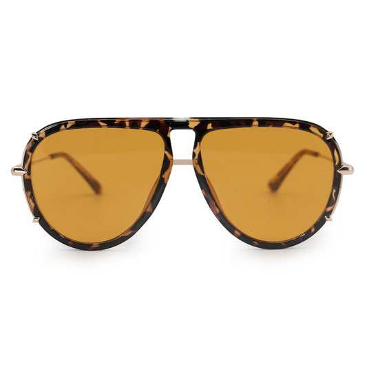 Ivy Luxe Yellow Round Tangle Free Aviator Sunglasses