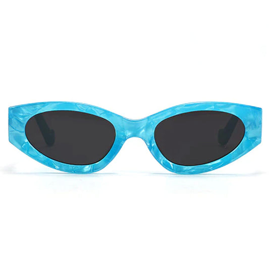 Kat X Money Moves Blue Cateye Sunglasses Limited Edition
