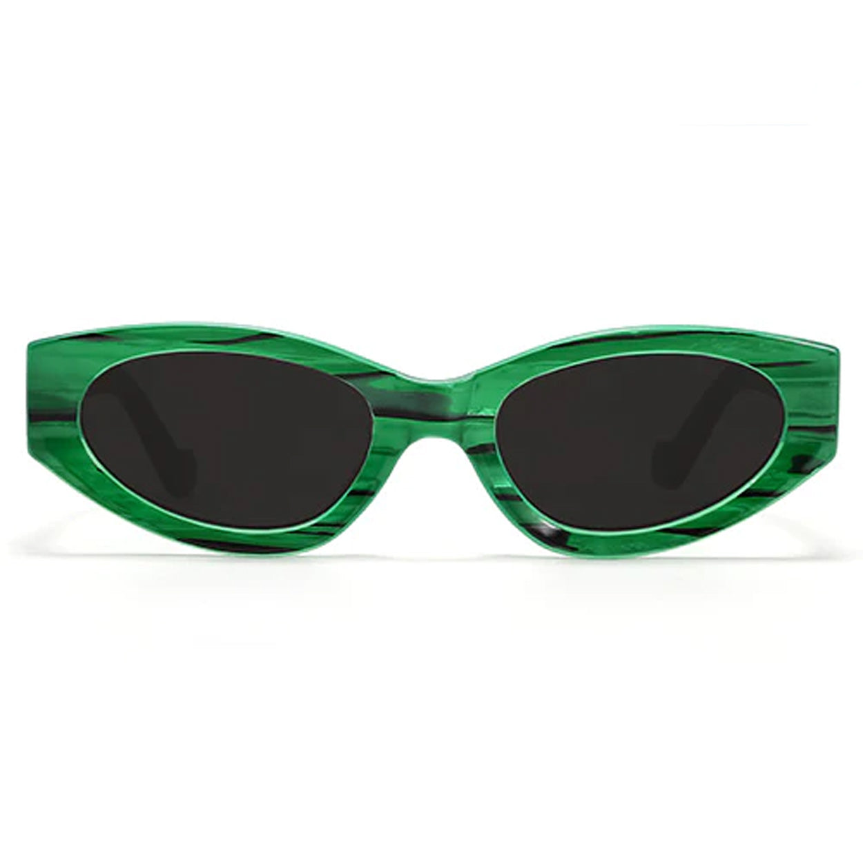 Kat X Money Moves Green Cateye Sunglasses By Kat Fairchild