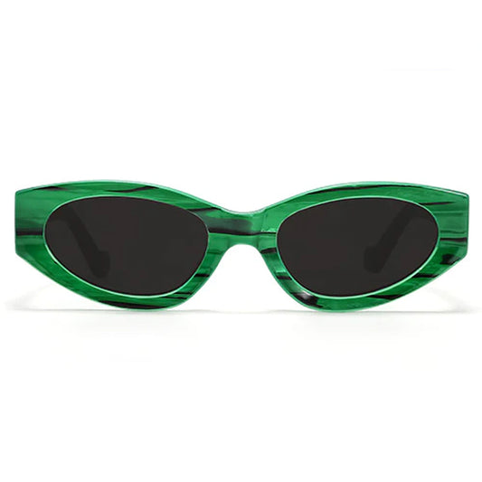 Kat X Money Moves Green Cateye Sunglasses By Kat Fairchild