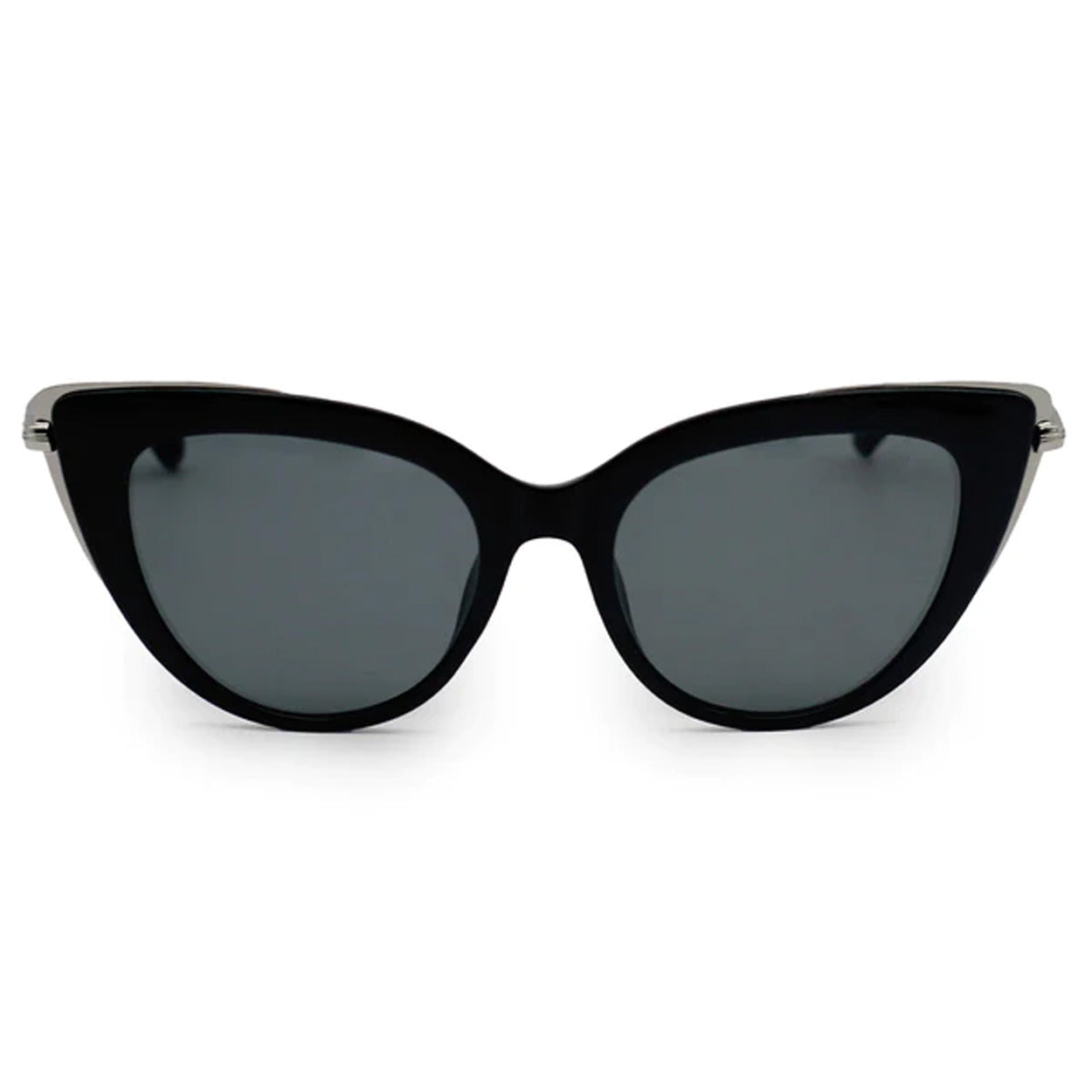 Too Focused Black Oversize Cat Eye Sunglasses UV 400
